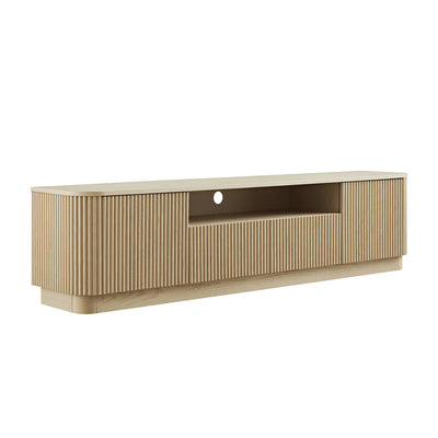 Maru 200cm Wide TV Unit with Drawers, Greige Oak