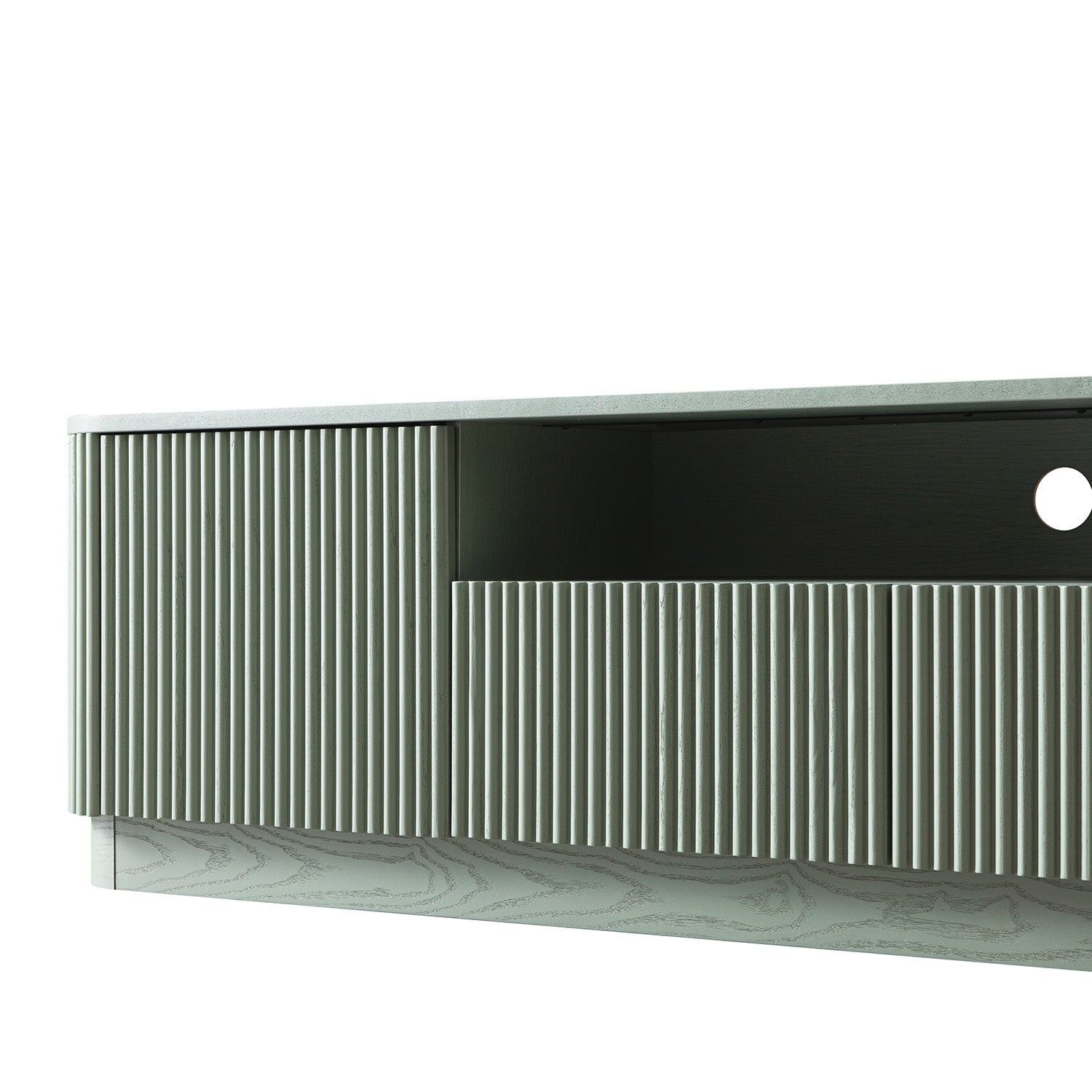 Maru 200cm Wide TV Unit with Drawers, Sage Green