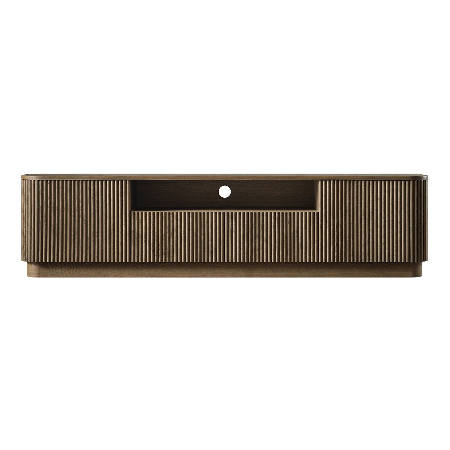 Maru 200cm Wide TV Unit with Drawers, Silver Oak