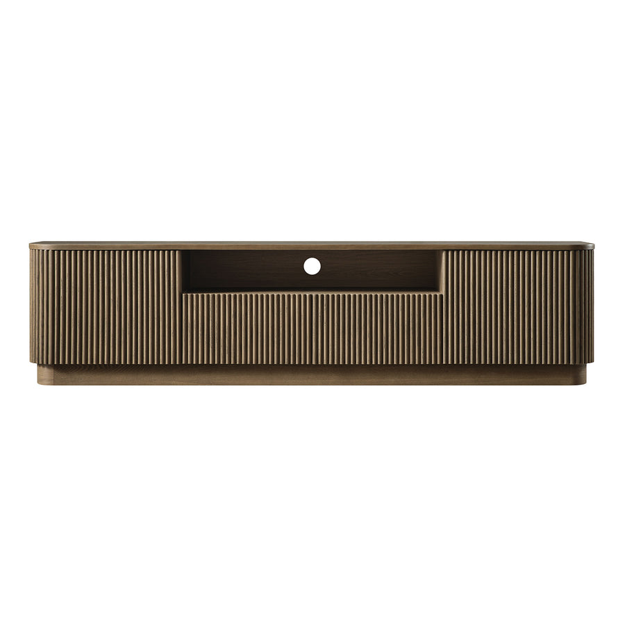 Maru 200cm Wide TV Unit with Drawers, Silver Oak