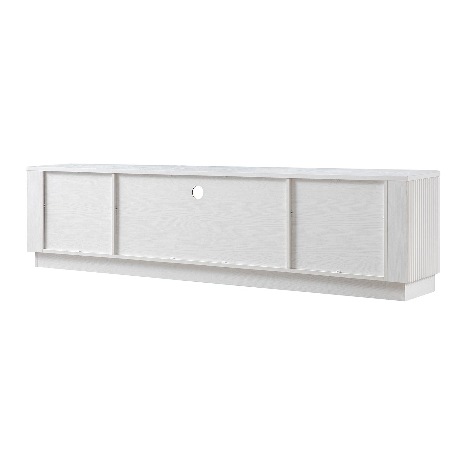 Maru 200cm Wide TV Unit with Drawers, Washed White