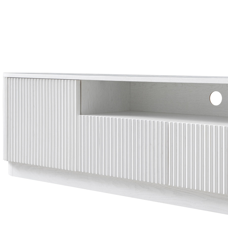 Maru 200cm Wide TV Unit with Drawers, Washed White