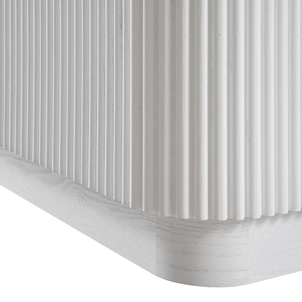 Maru 200cm Wide TV Unit with Drawers, Washed White