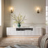 Maru 200cm Wide TV Unit with Drawers, Washed White - daals