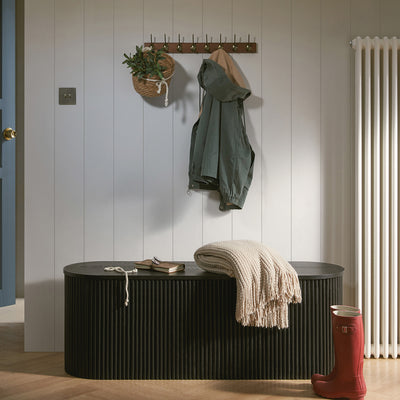 Maru Storage Ottoman Bench, Black