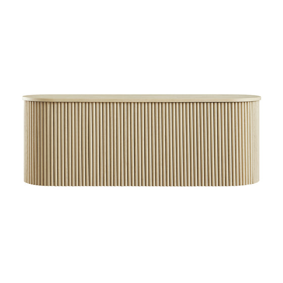 Maru Storage Ottoman Bench, Greige Oak