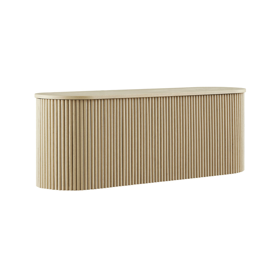 Maru Storage Ottoman Bench, Greige Oak