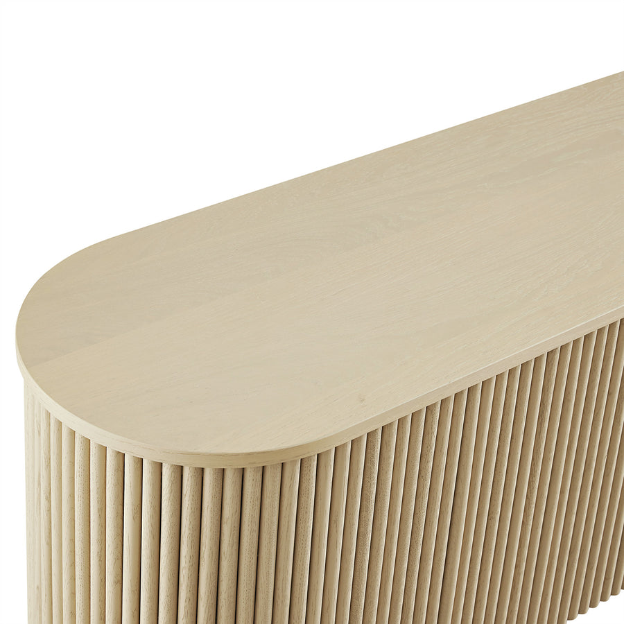 Maru Storage Ottoman Bench, Greige Oak