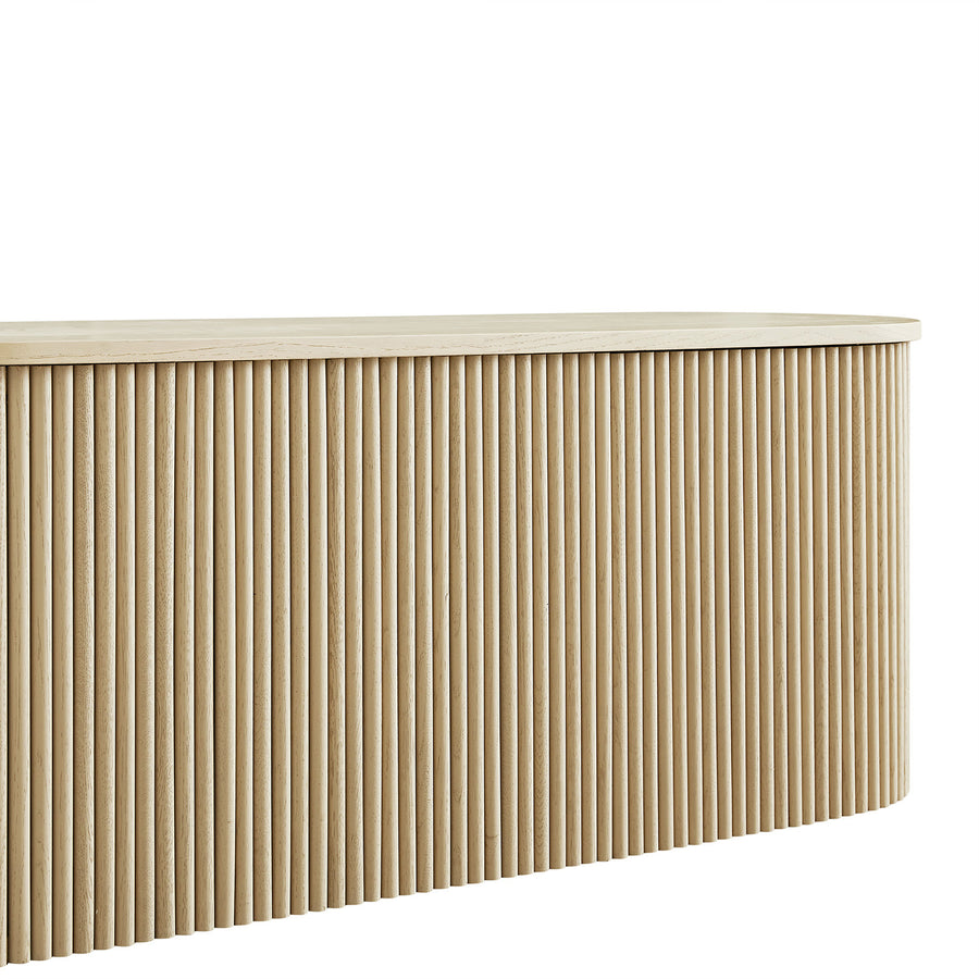 Maru Storage Ottoman Bench, Greige Oak