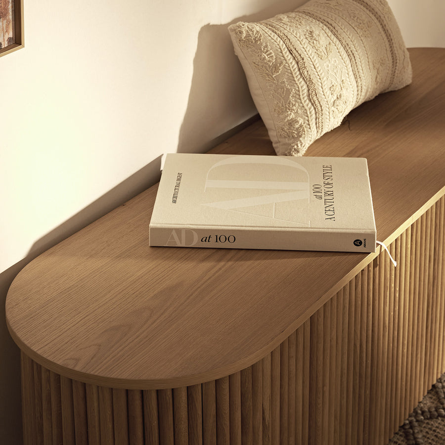 Maru Storage Ottoman Bench, Oak