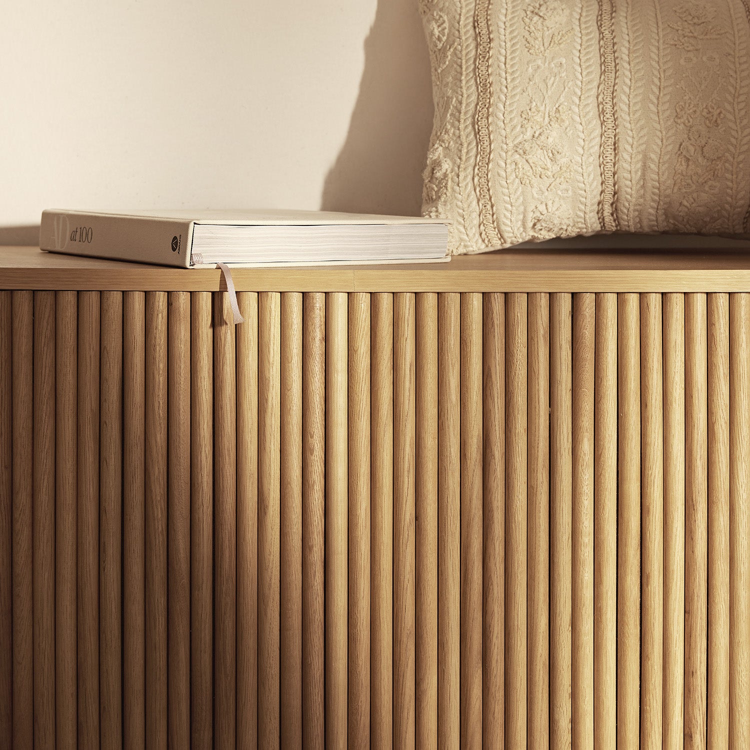 Maru Storage Ottoman Bench, Oak