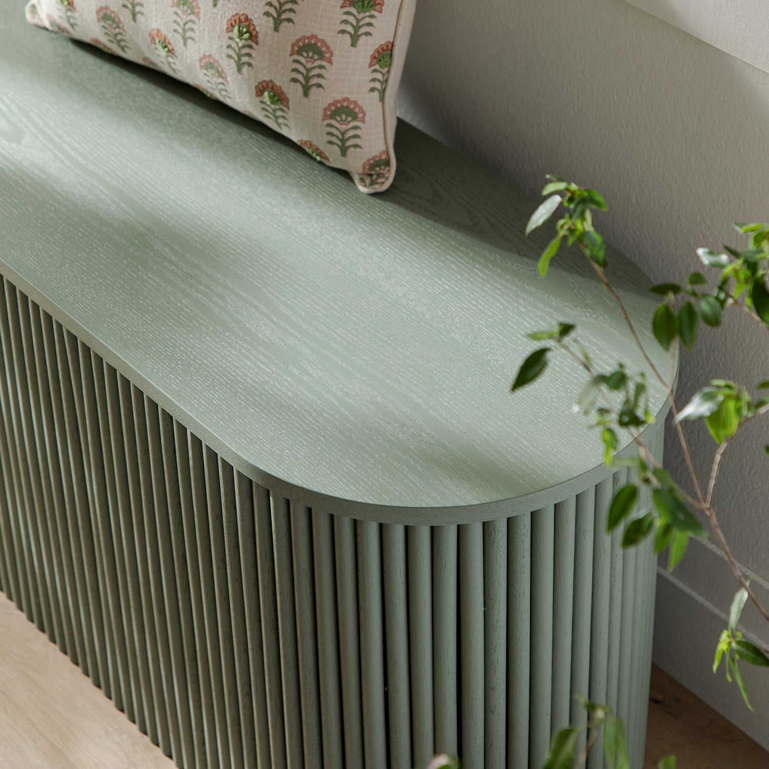 Maru Storage Ottoman Bench, Sage Green