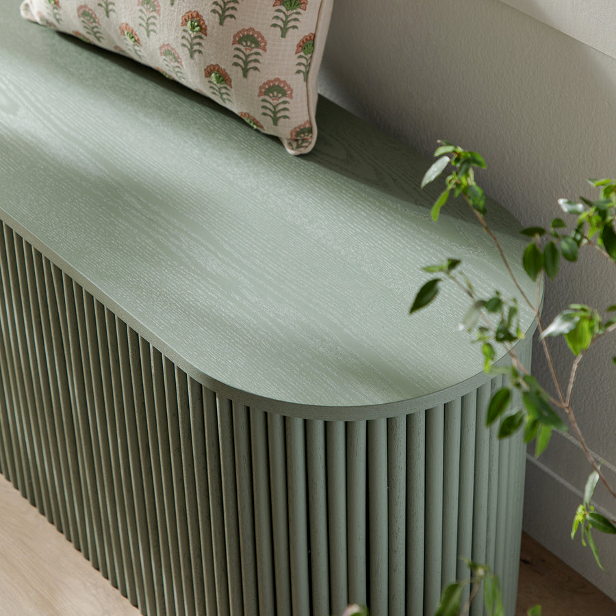 Maru Storage Ottoman Bench, Sage Green