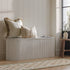 Maru Storage Ottoman Bench, Washed White - daals