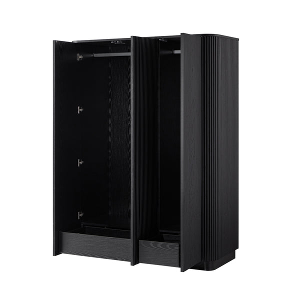 Maru Triple Wardrobe, Black - daals