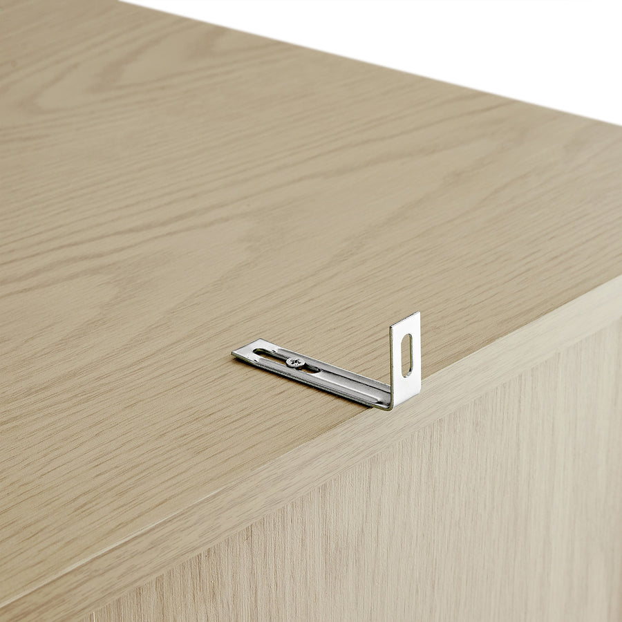 Maru Triple Wardrobe, Greige Oak
