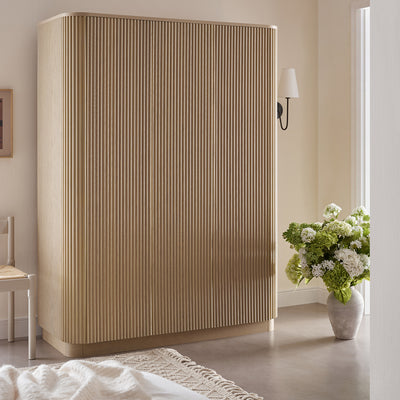 Maru Triple Wardrobe, Greige Oak