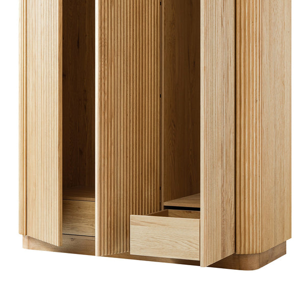 Maru Triple Wardrobe, Oak - daals