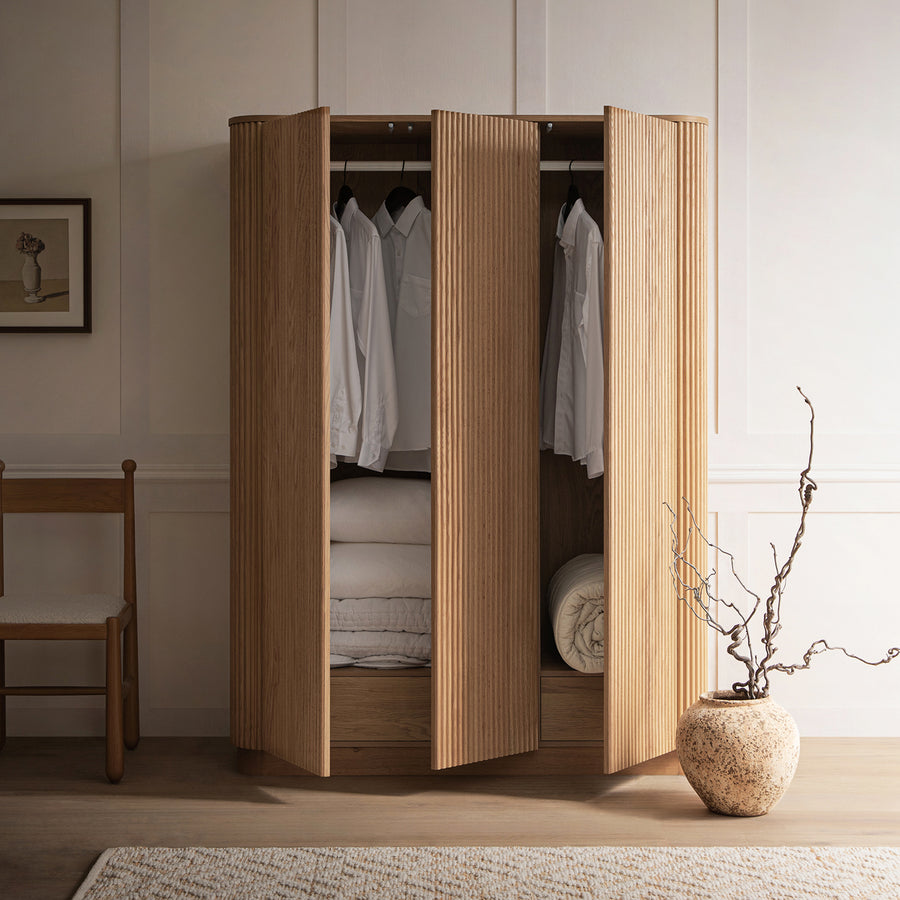 Maru Triple Wardrobe, Oak
