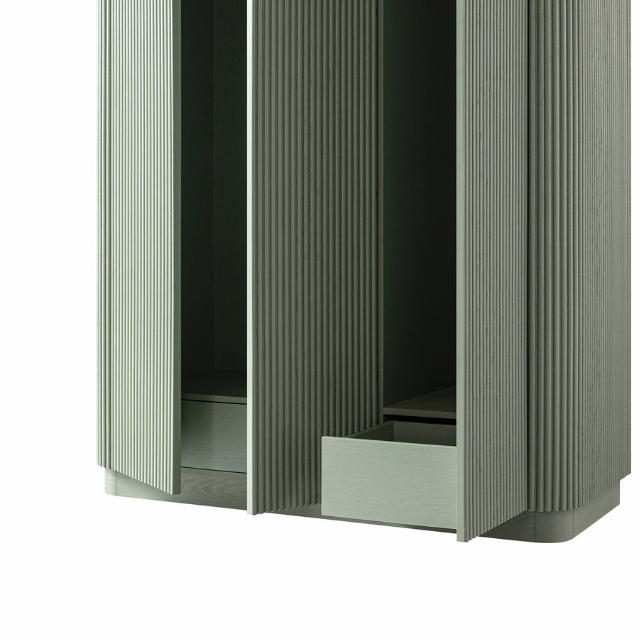 Maru Triple Wardrobe, Sage Green