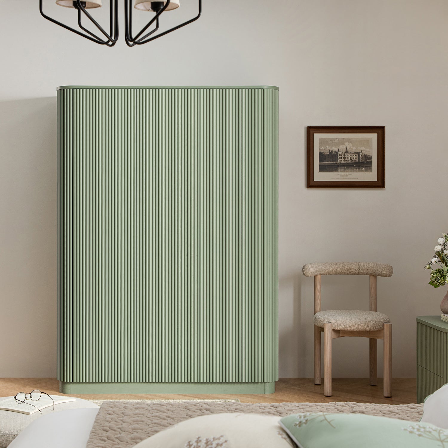 Maru Triple Wardrobe, Sage Green