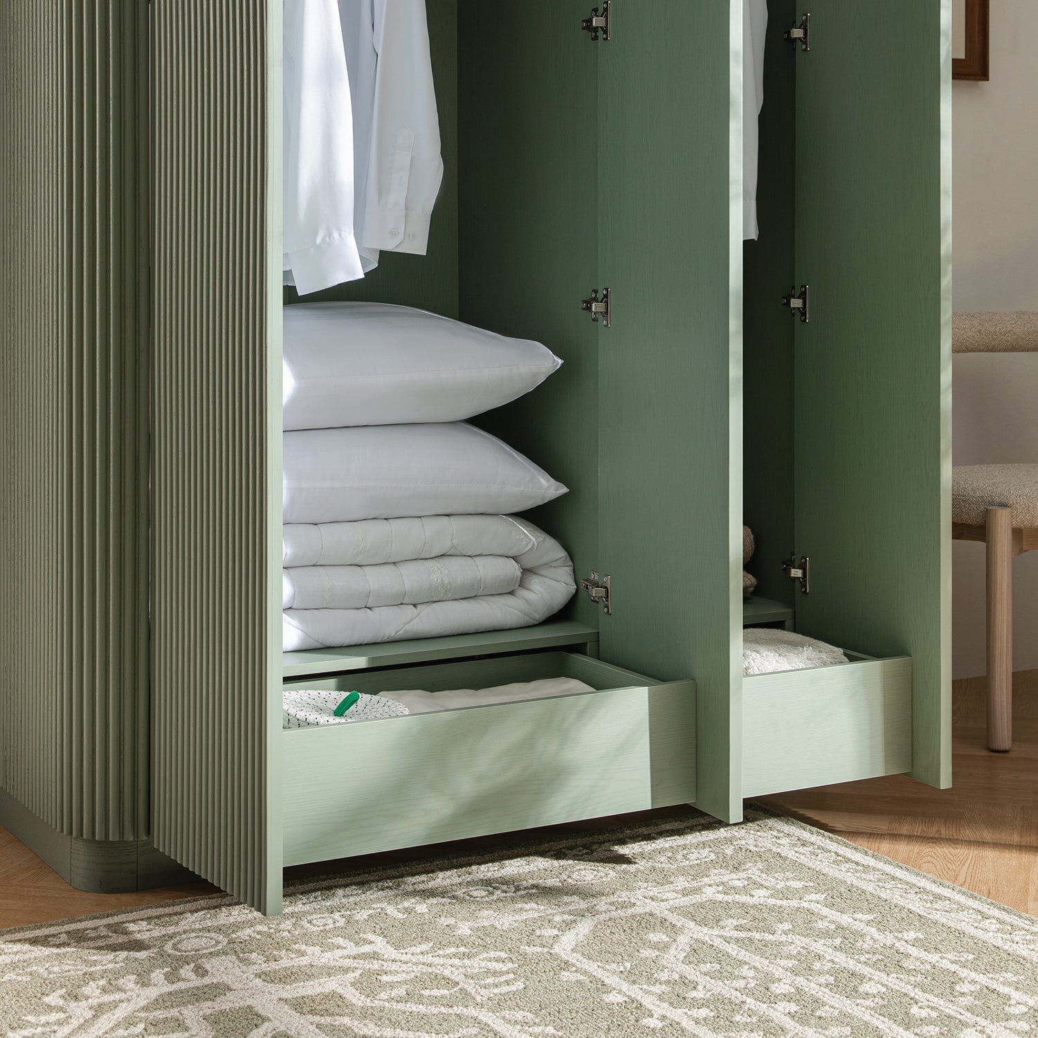 Maru Triple Wardrobe, Sage Green