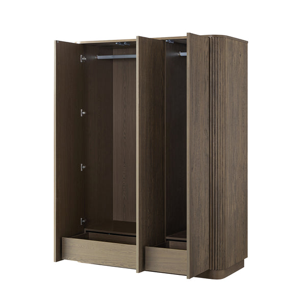 Maru Triple Wardrobe, Silver Oak - daals