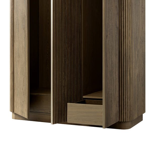 Maru Triple Wardrobe, Silver Oak - daals