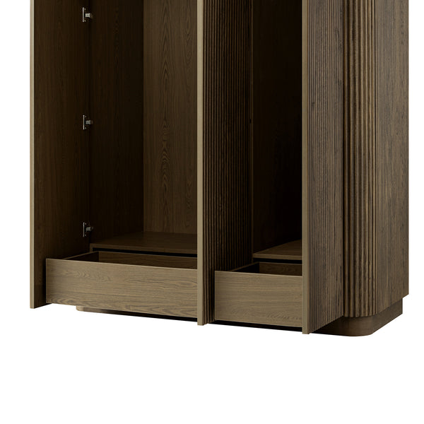 Maru Triple Wardrobe, Silver Oak - daals