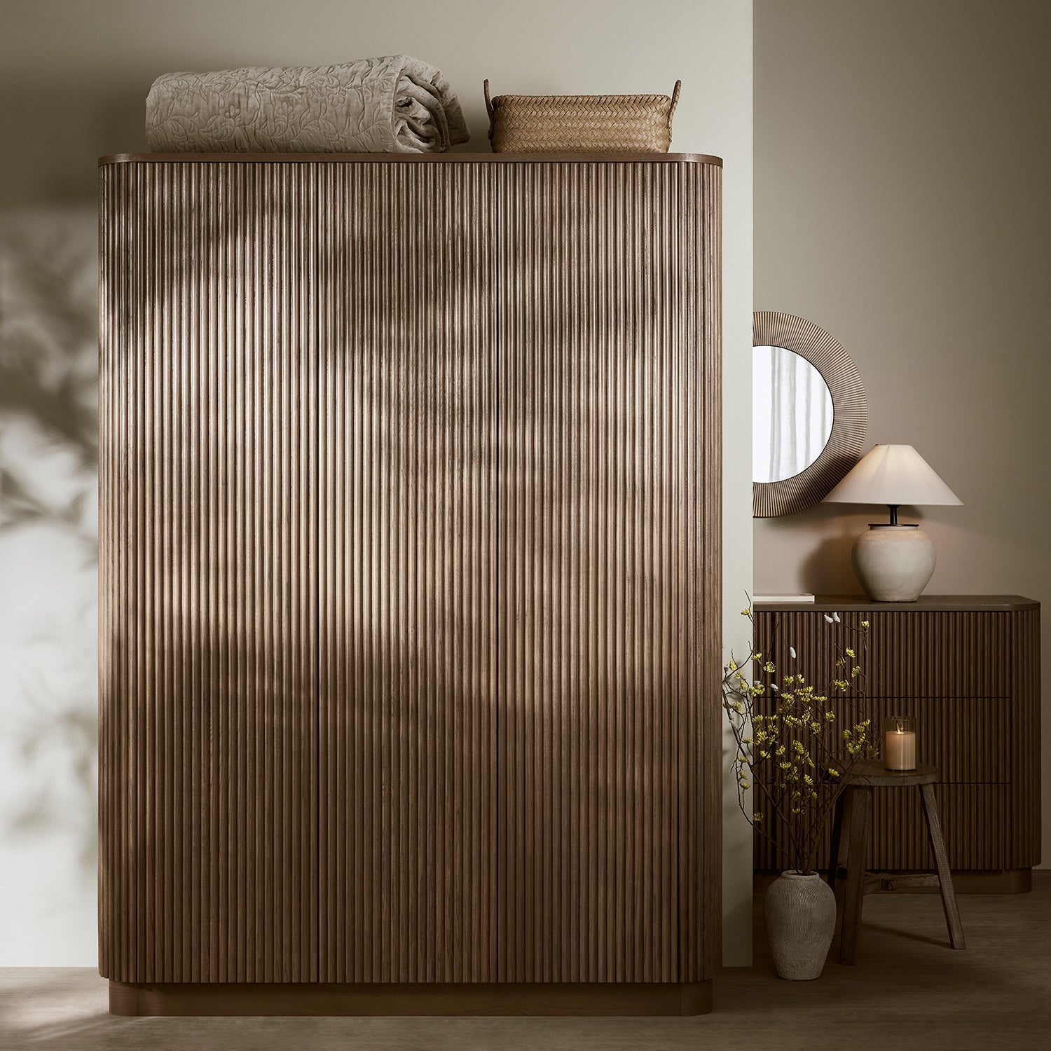 Maru Triple Wardrobe, Silver Oak