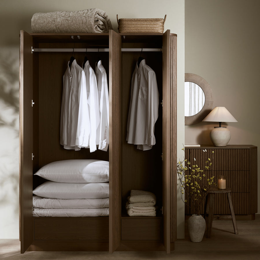 Maru Triple Wardrobe, Silver Oak