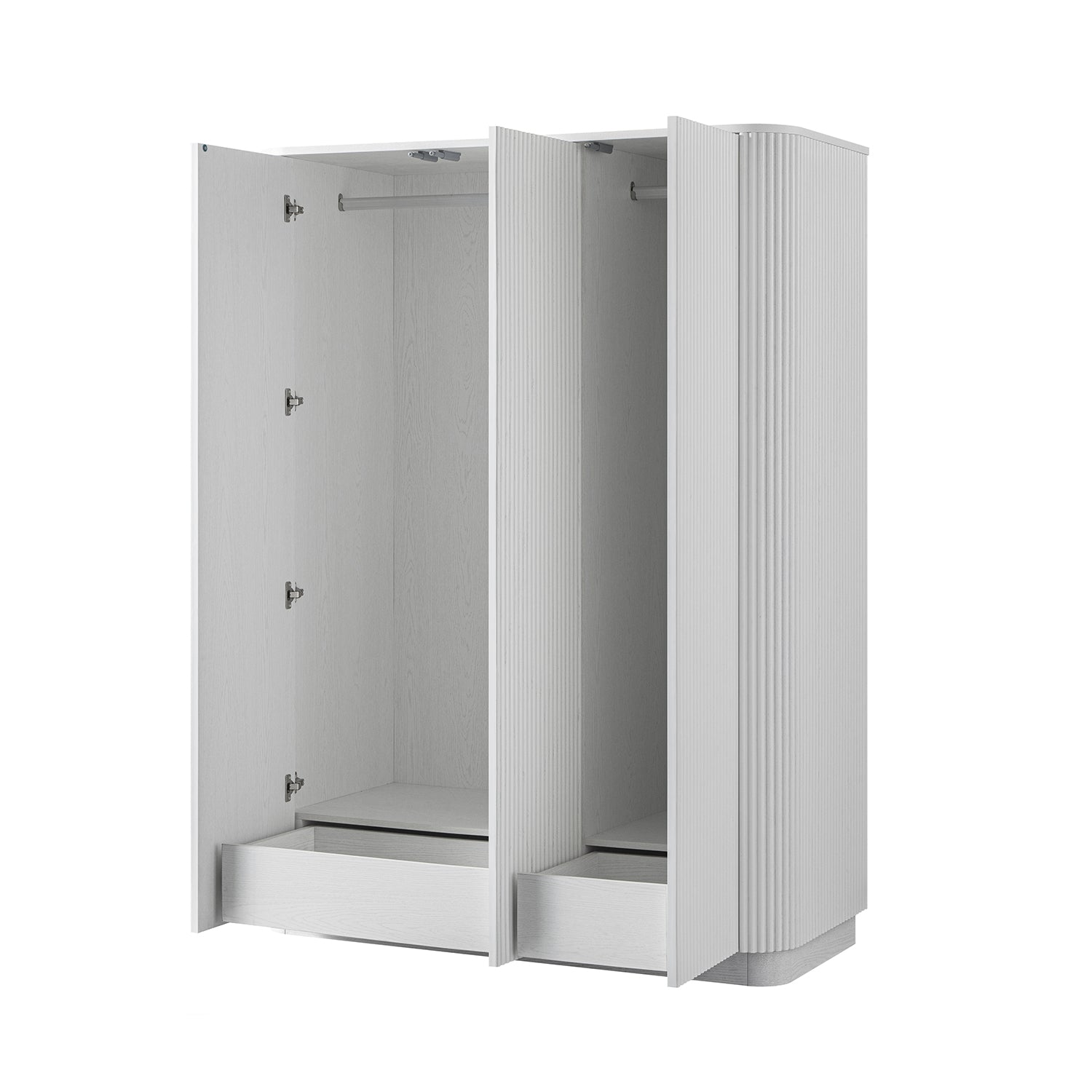 Maru Triple Wardrobe, Washed White