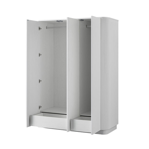 Maru Triple Wardrobe, Washed White - daals