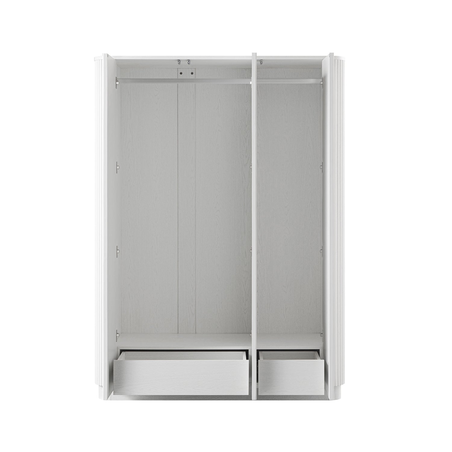 Maru Triple Wardrobe, Washed White