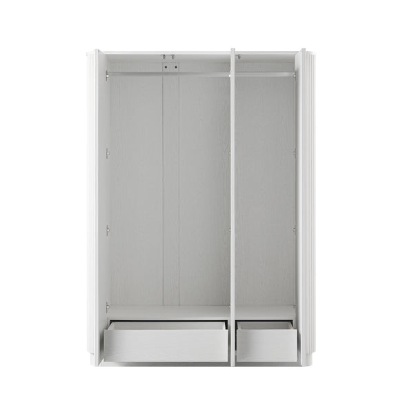 Maru Triple Wardrobe, Washed White - daals