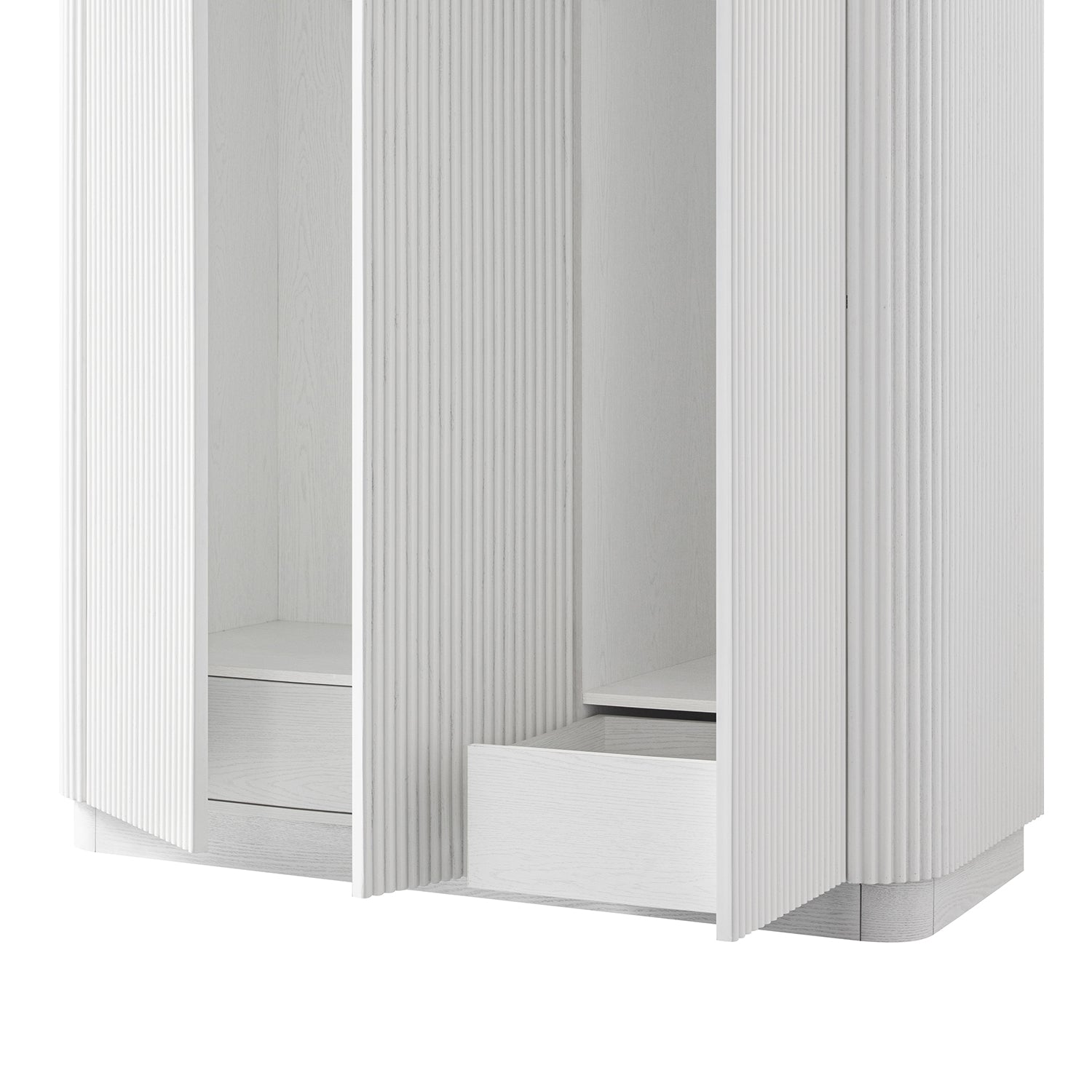 Maru Triple Wardrobe, Washed White