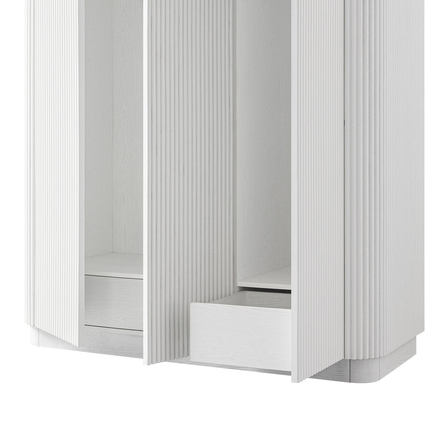 Maru Triple Wardrobe, Washed White