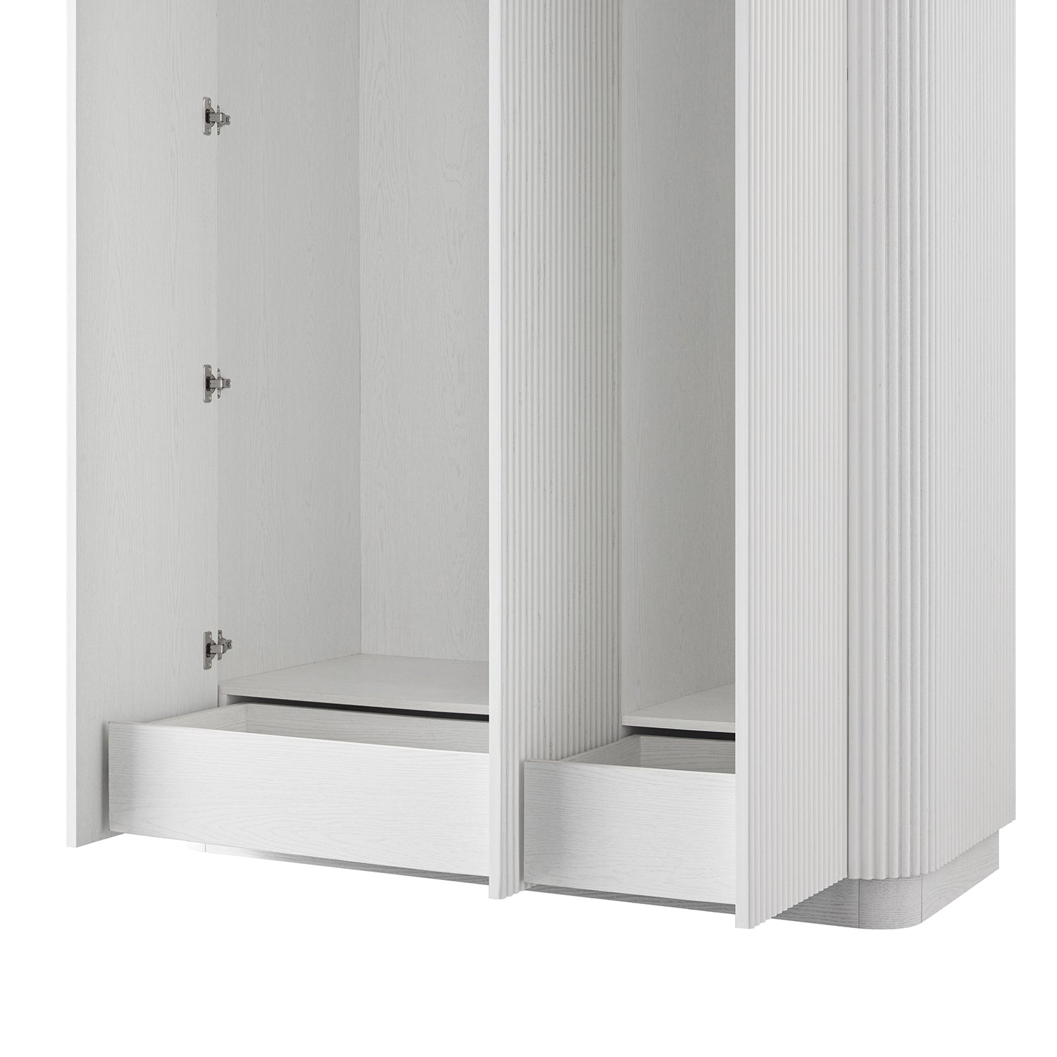 Maru Triple Wardrobe, Washed White