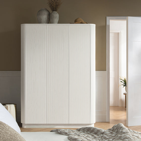 Maru Triple Wardrobe, Washed White