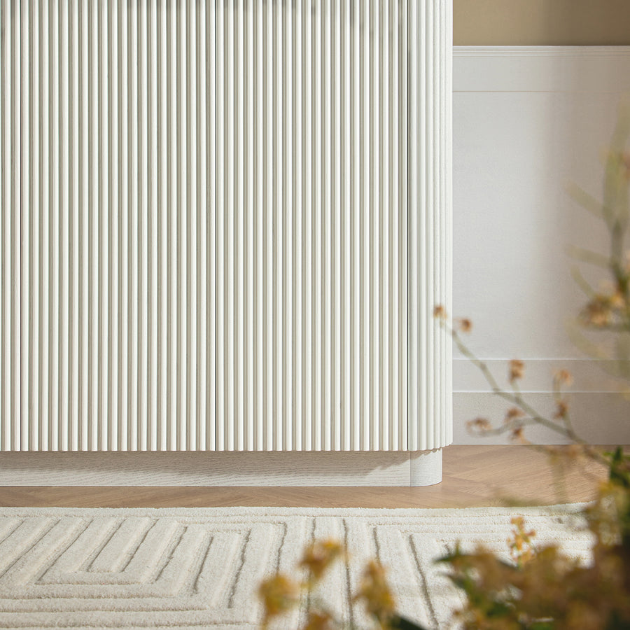 Maru Triple Wardrobe, Washed White