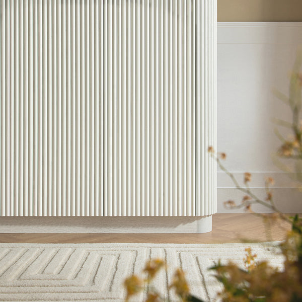 Maru Triple Wardrobe, Washed White - daals