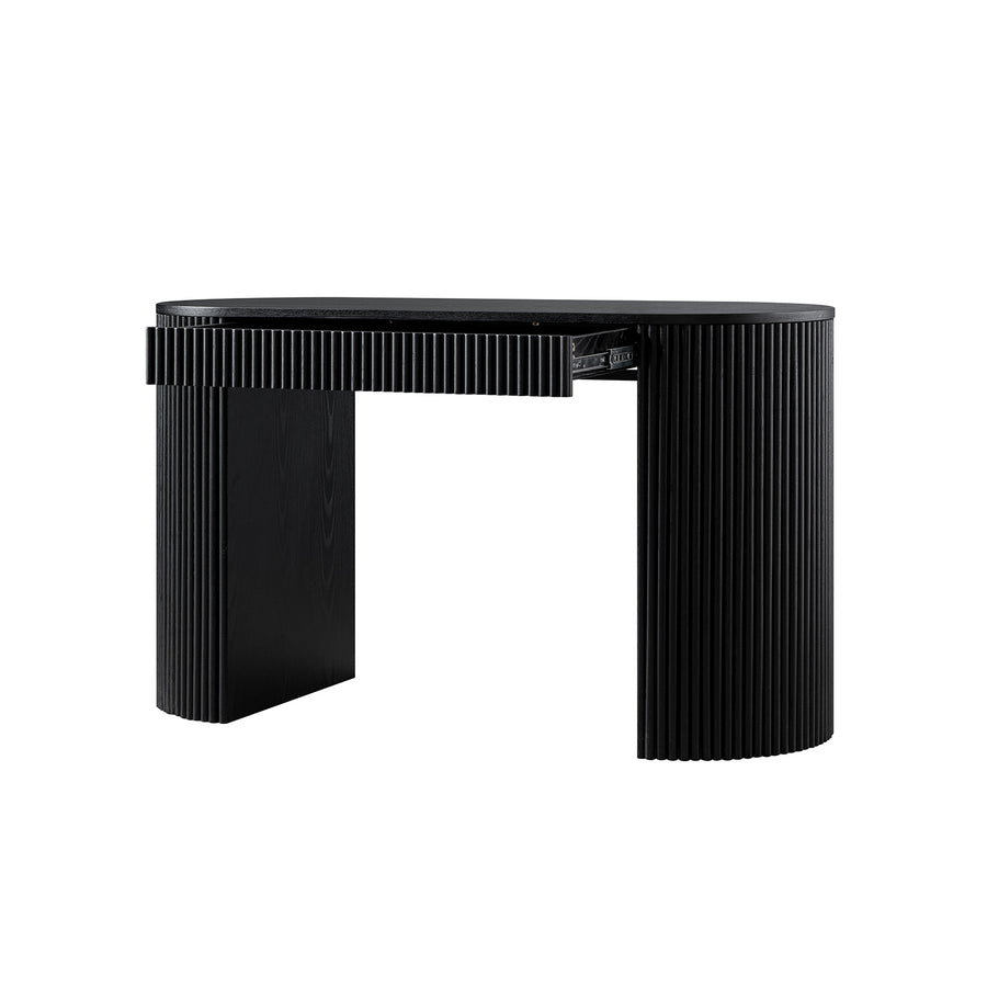 Maru 1-Drawer Writing Desk, Black