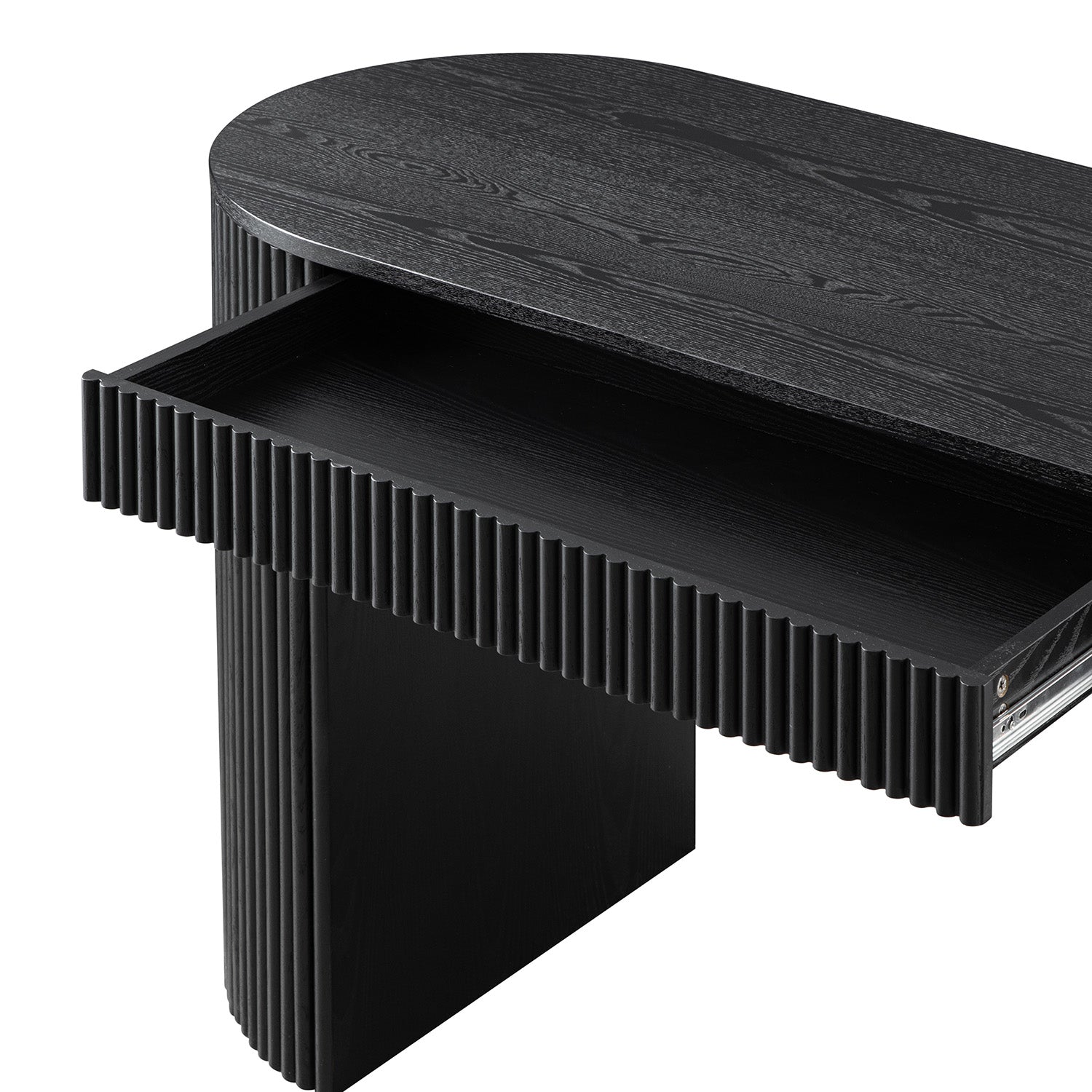 Maru 1-Drawer Writing Desk, Black