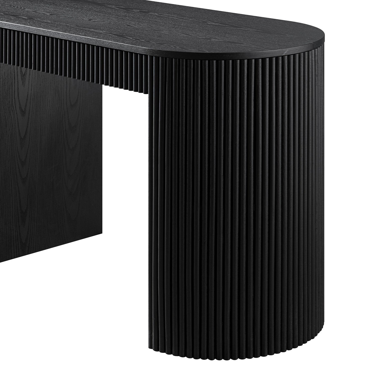 Maru 1-Drawer Writing Desk, Black