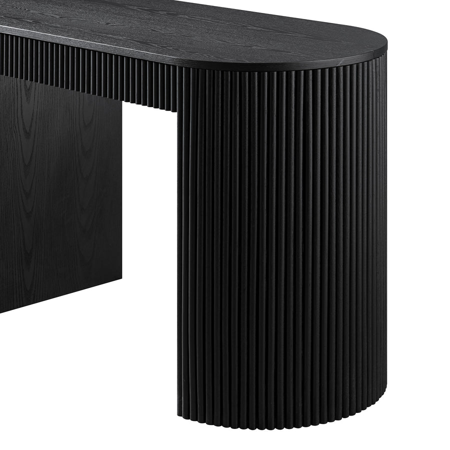 Maru 1-Drawer Writing Desk, Black