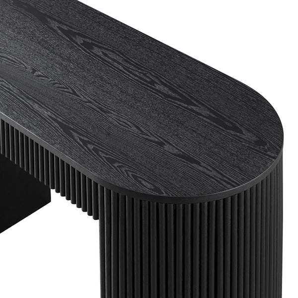 Maru 1-Drawer Writing Desk, Black