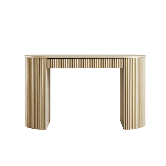 Maru 1-Drawer Writing Desk, Greige Oak