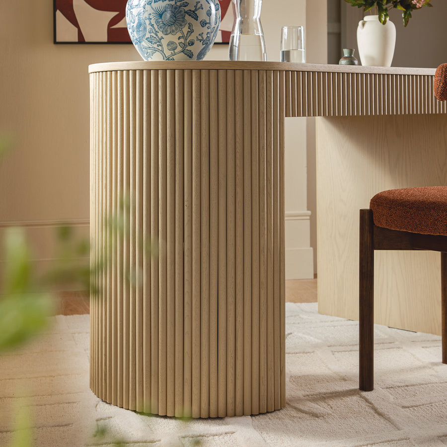 Maru 1-Drawer Writing Desk, Greige Oak - daals