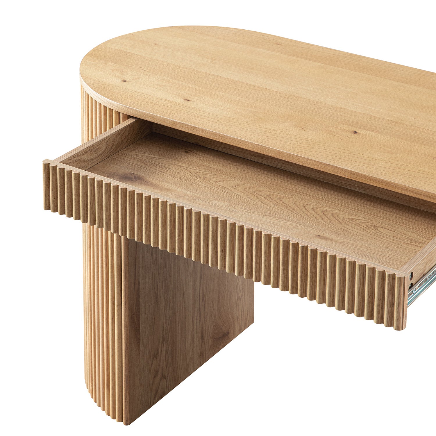 Maru 1-Drawer Writing Desk, Oak