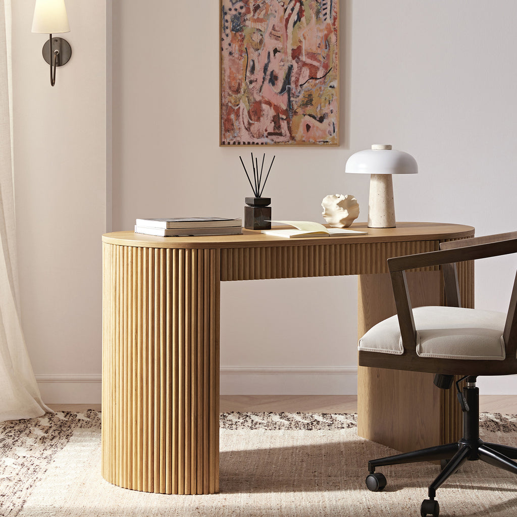 Maru 1-Drawer Writing Desk, Oak